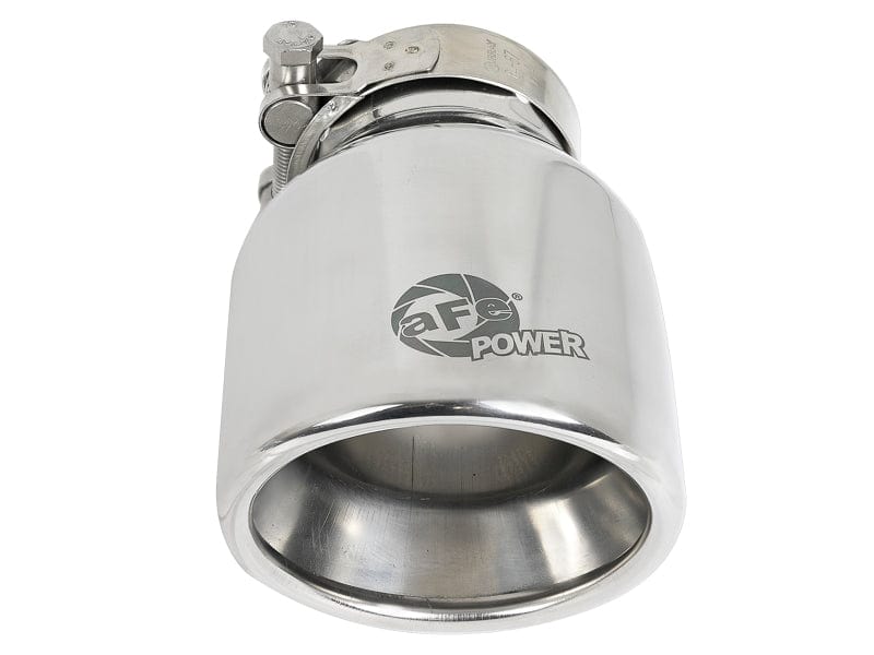 aFe aFe MACH Force-Xp 304 SS Clamp-On Exhaust Tip 2.5in. Inlet / 4in. Outlet / 6in. L - Polished AFE49T25404-P06