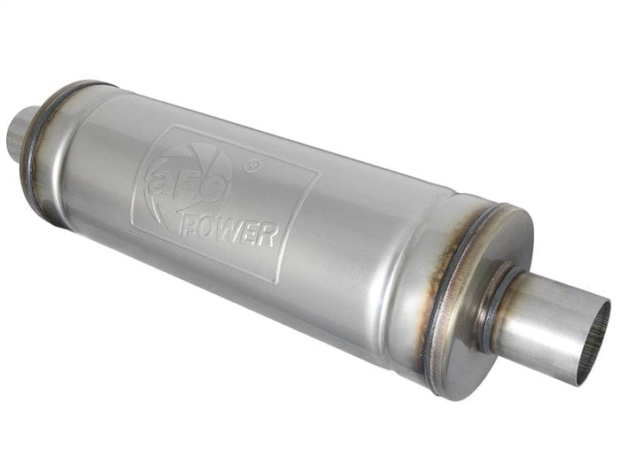 aFe aFe MACH Force-Xp 409 SS Muffler 2.5in Center/Center 18in L x 6in Dia - Round Body AFE49M00021
