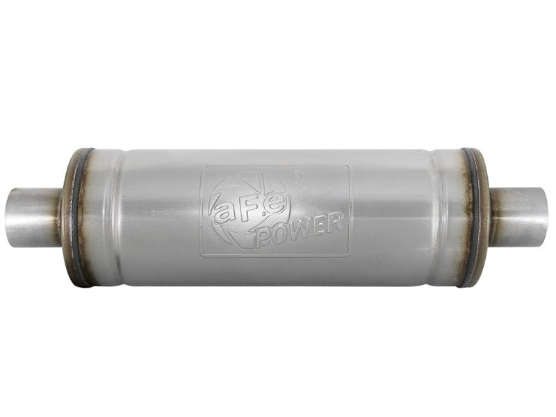 aFe aFe MACH Force-Xp 409 SS Muffler 2.5in Center/Center 18in L x 6in Dia - Round Body AFE49M00021