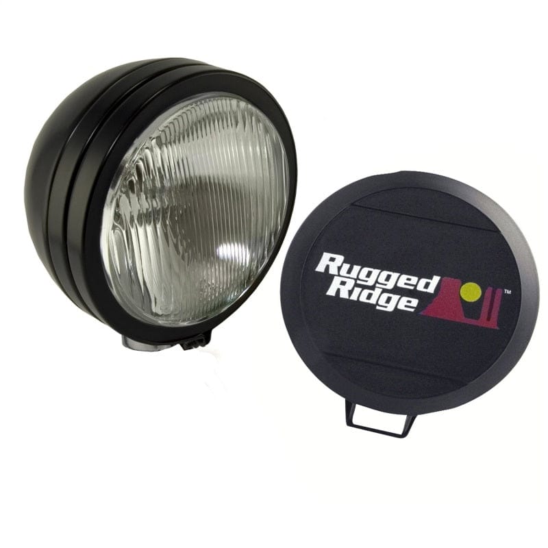 Rugged Ridge Rugged Ridge 6-In Round HID Off-road Fog Light Black Steel Housing RUG15205.01