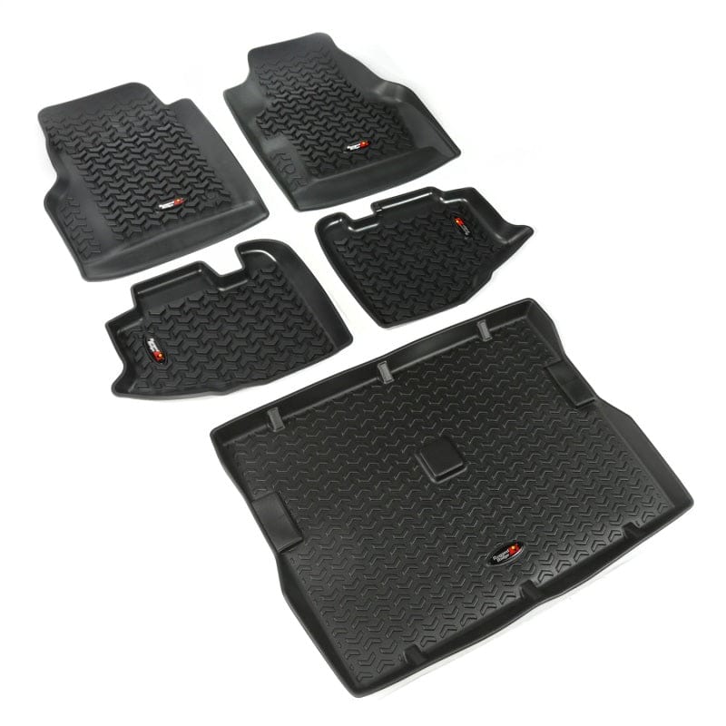 Rugged Ridge Rugged Ridge Floor Liner Front/Rear/Cargo Black 1997-2006 Jeep Wrangler TJ RUG12988.10