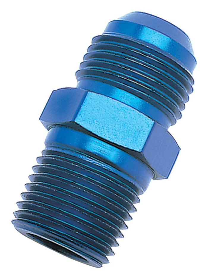 Russell Russell Performance -12 AN to 1/2in NPT Straight Flare to Pipe (Blue) RUS660520