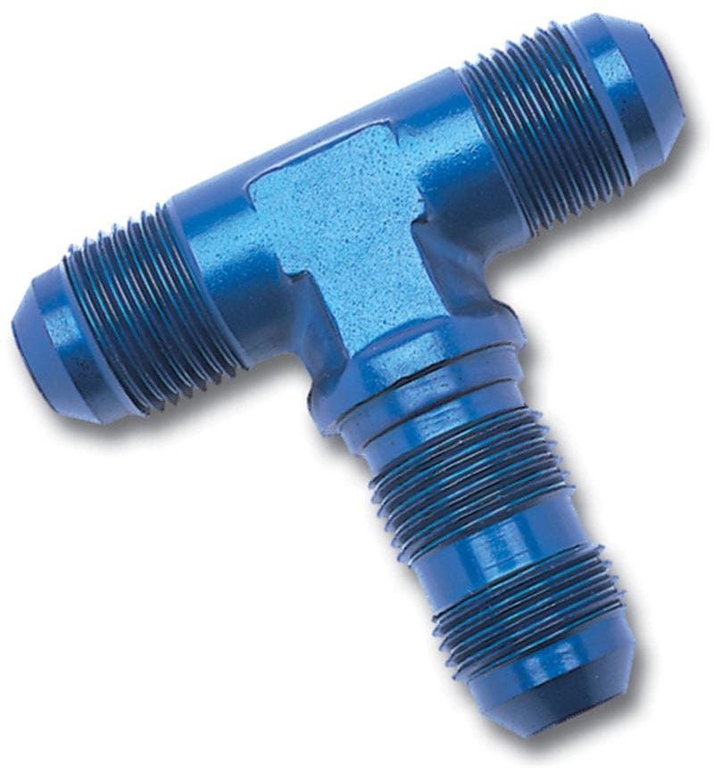 Russell Russell Performance -8 AN Flare Bulkhead Tee Fitting (Blue) RUS661330