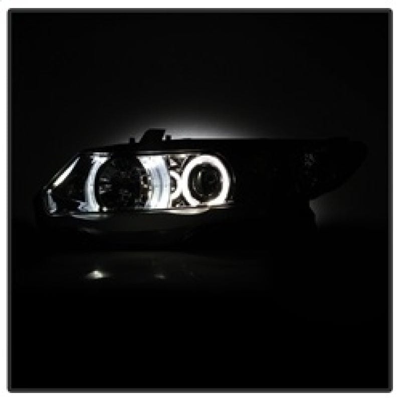 SPYDER Spyder Honda Civic 06-08 2Dr Projector Headlights LED Halo Chrome High H1 Low H1 PRO-YD-HC06-2D-HL-C SPY5010797