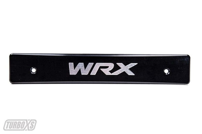 Turbo XS Turbo XS 15-17 Subaru WRX/STi Billet Aluminum License Plate Delete Black Machined WRX Logo TXSWS15-LPD-BLK-WRX