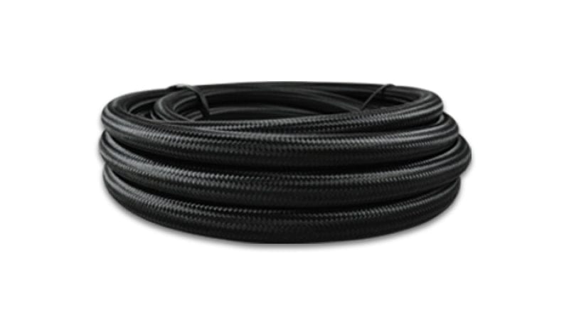 Vibrant Vibrant -10 AN Black Nylon Braided Flex Hose .56in ID (50 foot roll) VIB12000