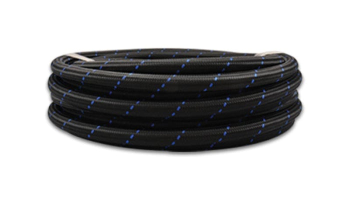 Vibrant Vibrant -4 AN Two-Tone Black/Blue Nylon Braided Flex Hose (20 foot roll) VIB11974B