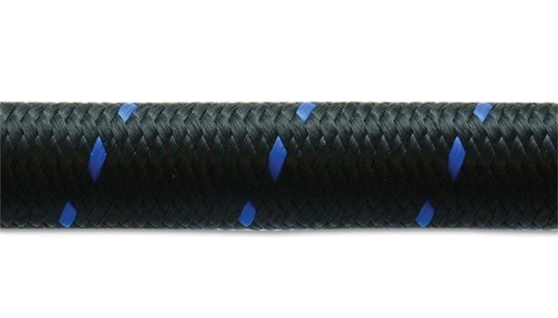 Vibrant Vibrant -4 AN Two-Tone Black/Blue Nylon Braided Flex Hose (20 foot roll) VIB11974B